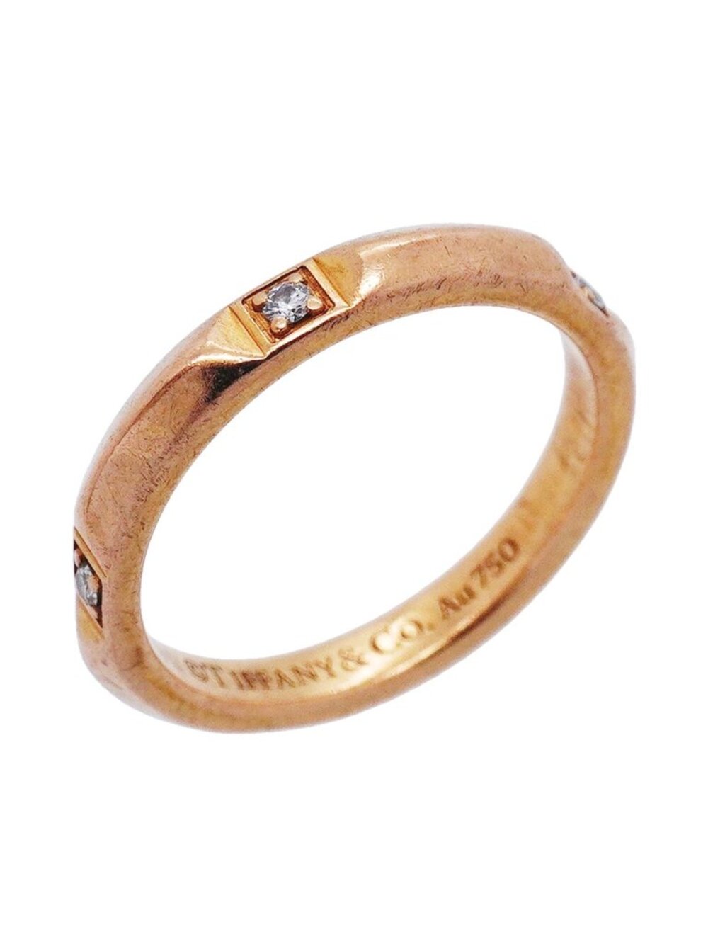 Tiffany & Co Ring True 18k Pink Gold Diamond